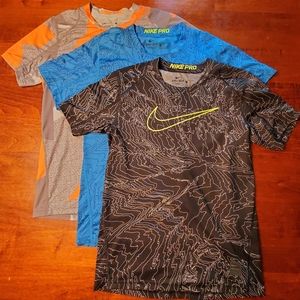 Lot of 3 - Nike Pro Dri-fit Fitted Tshirts Size L